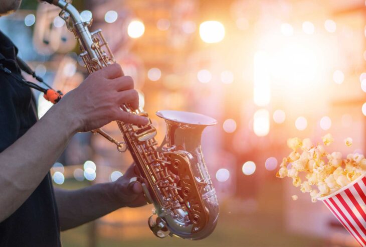 Saxophone and popcorn for Temecula summer events